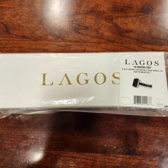 Lagos Stainless Steel & Black Ceramic Smart Caviar Bracelet For Apple Watch NWT - Picture 7 of 7